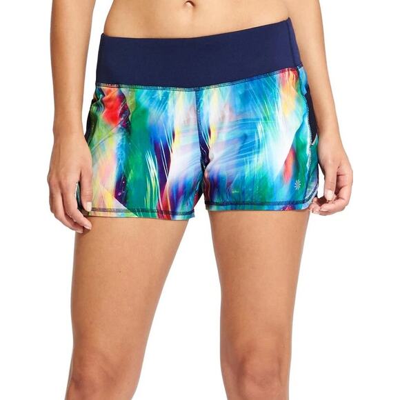 Athleta Tropea Ready Set Active Short Mid Rise Athletic Pull On Multicolor M - Picture 1 of 6